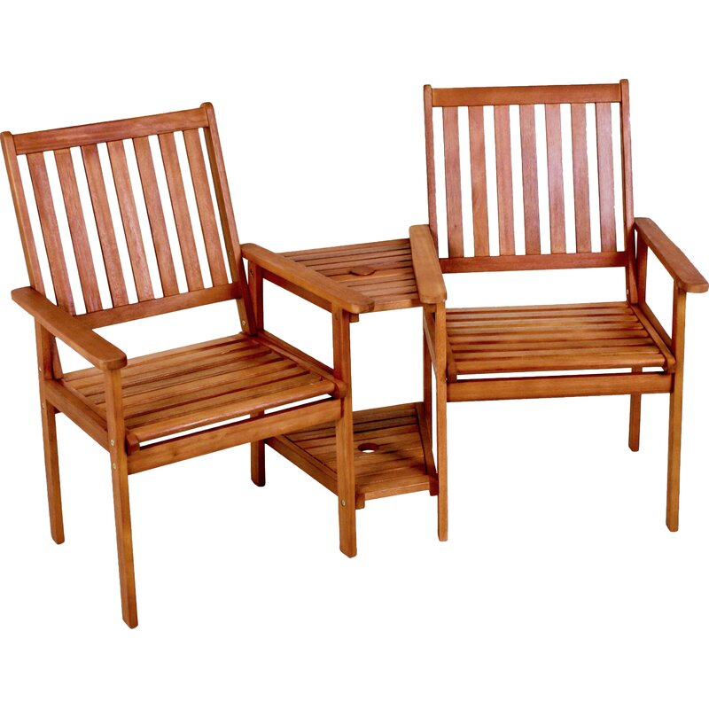 Sol 72 Outdoor Edison Wooden Love Seat & Reviews | Wayfair.co.uk